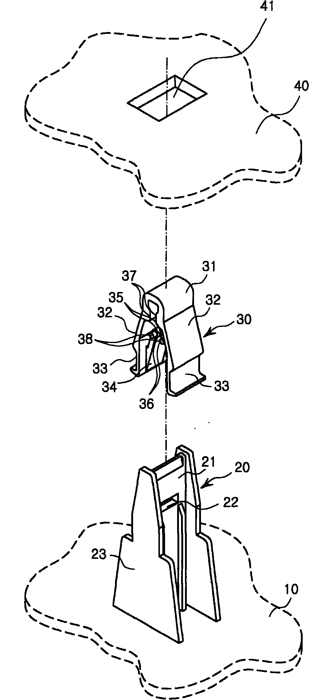 Plastic clip for vehicle