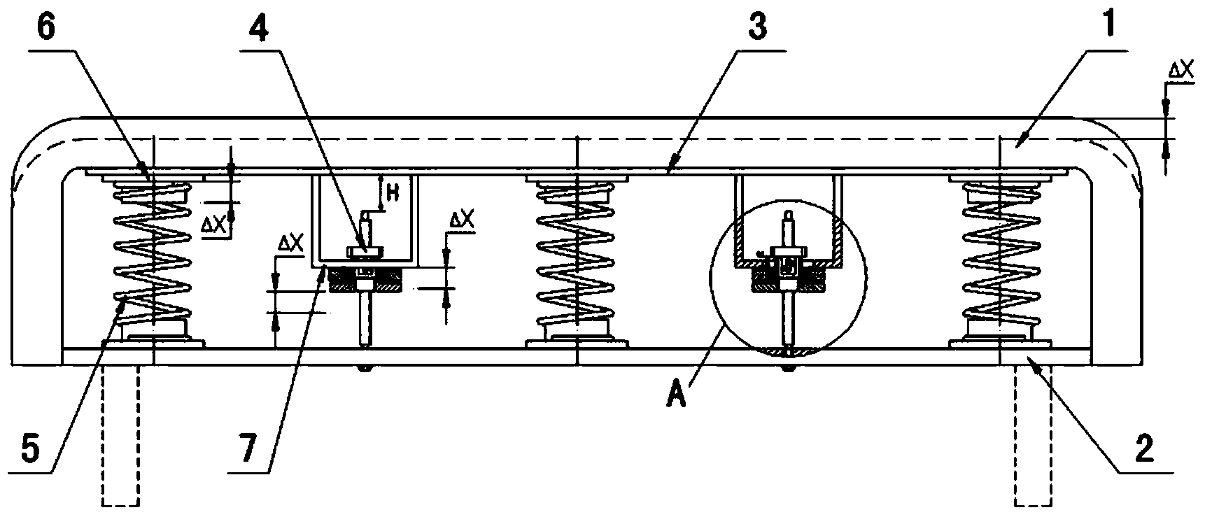 Vehicle bumper with buffer energy storage function