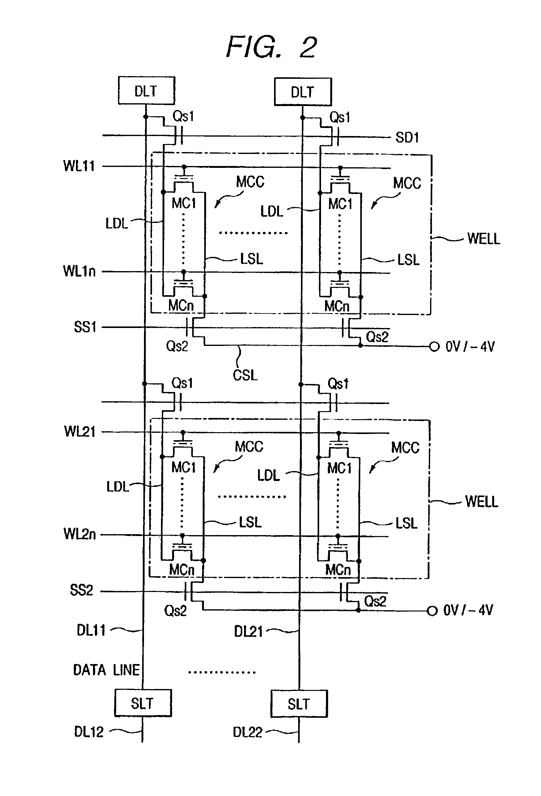 Nonvolatile semiconductor memory including multi-threshold voltage memory cells including voltage ranges indicating either an erase state or a two or more program state