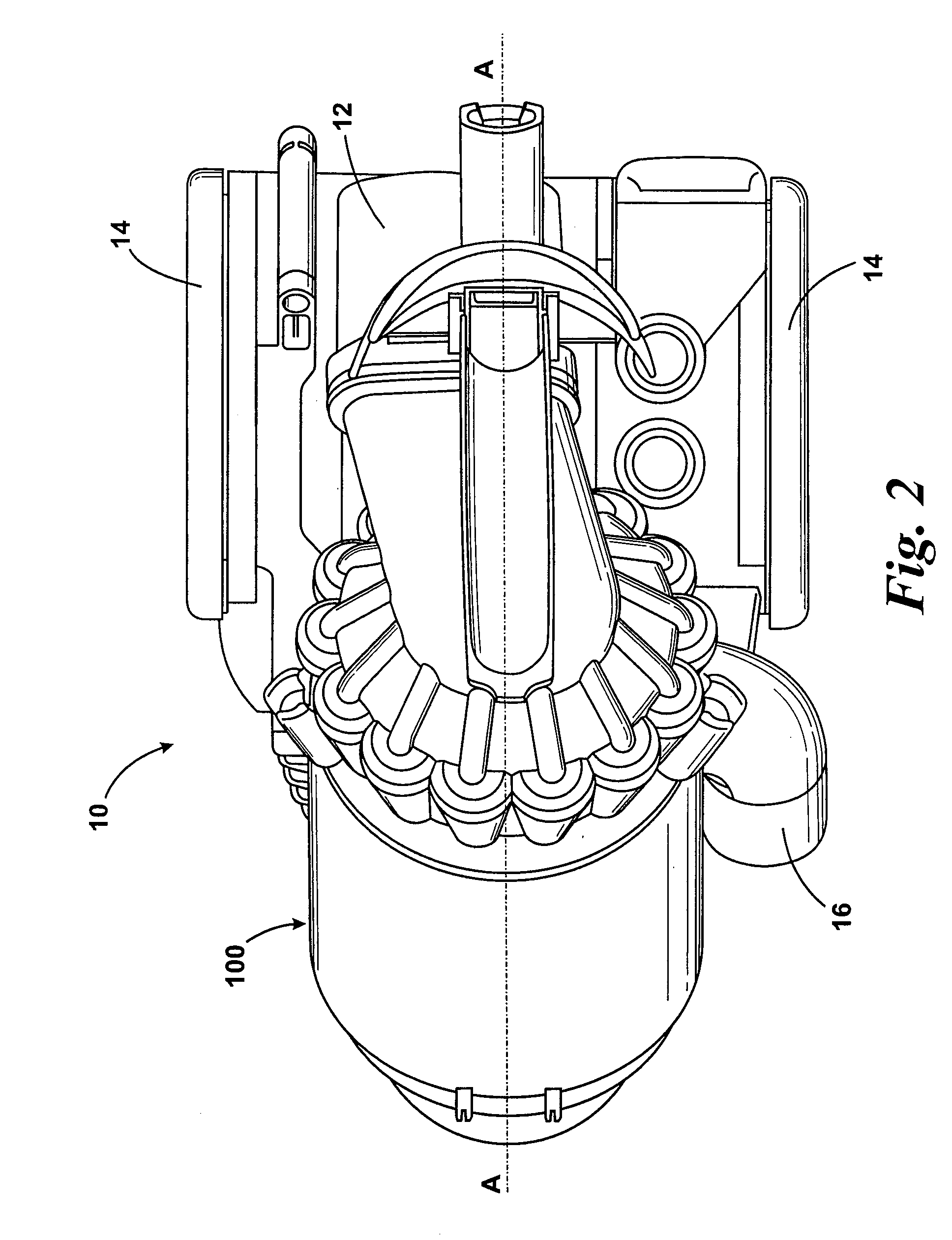 Cyclonic separating apparatus for a cleaning appliance