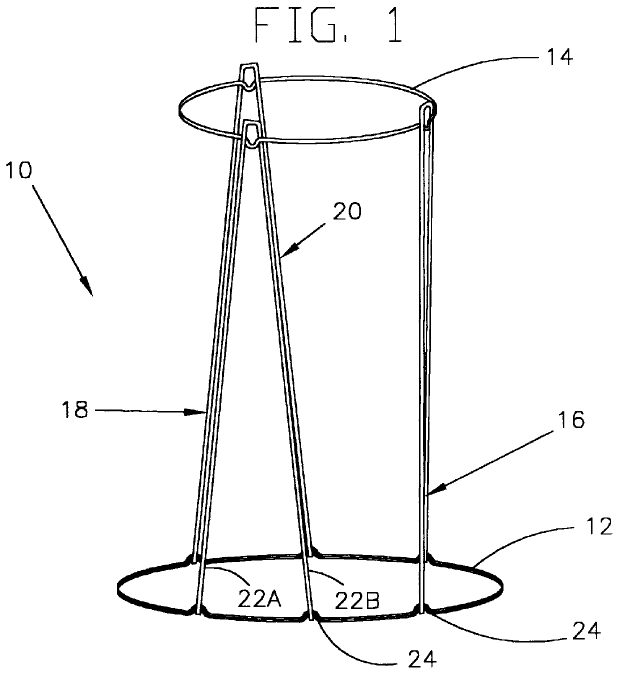 Collapsible garbage bag stand