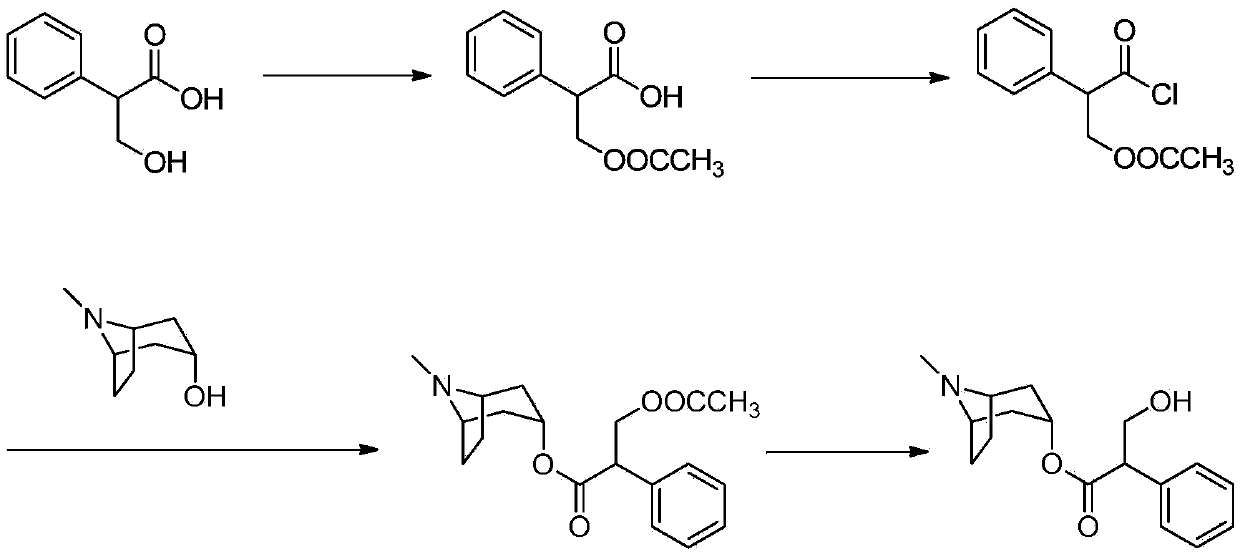 A kind of preparation method of anticholinergic drug atropine sulfate