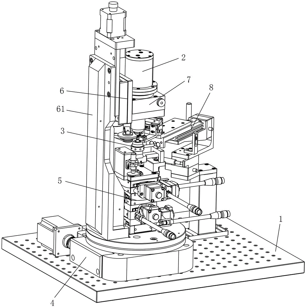 A three-body coaxial optoelectronic device automatic coupling device