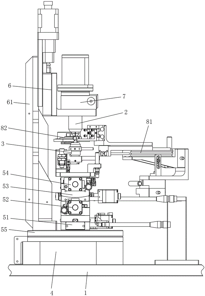 A three-body coaxial optoelectronic device automatic coupling device