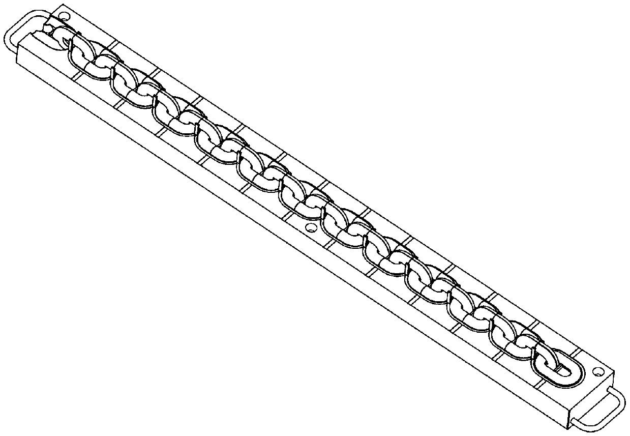 Composite round-link chain forming mold