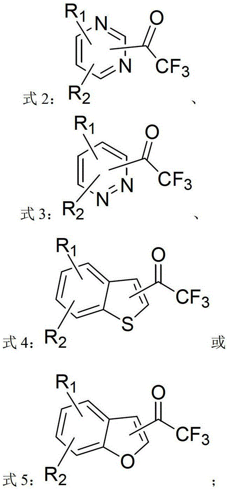 Heterocycle-containing trifluoromethyl ketone compound and preparation method thereof