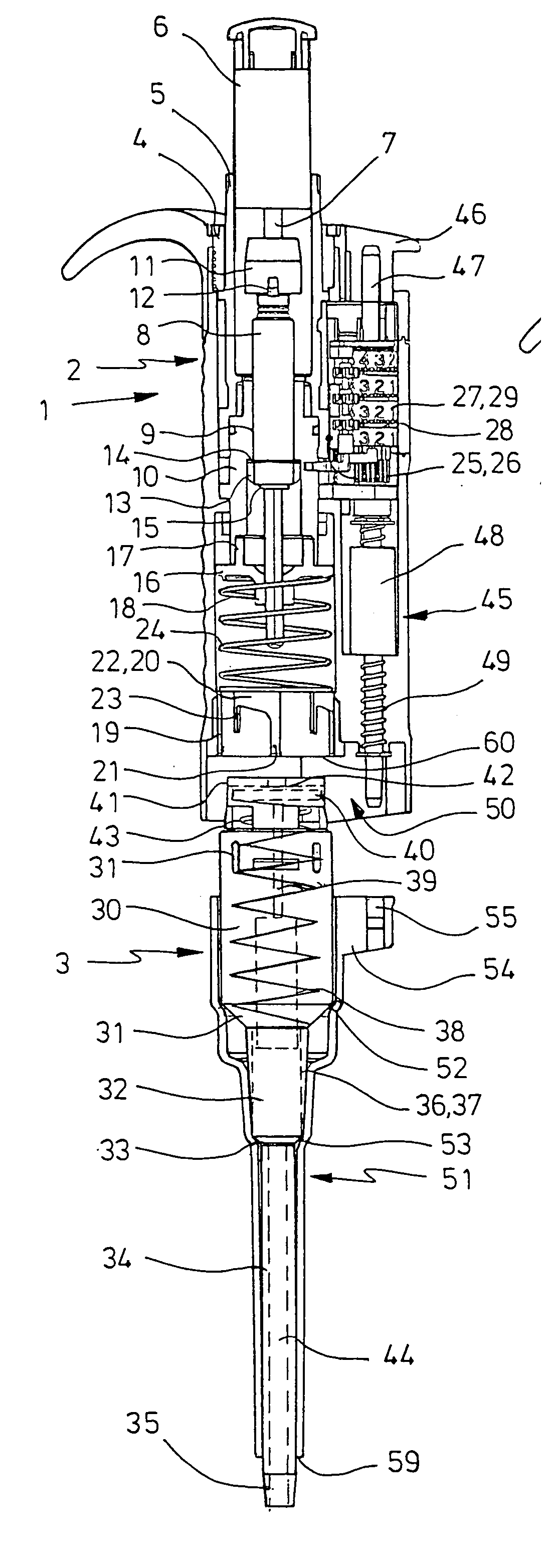 Pipetting device with an ejection device for pipette tips