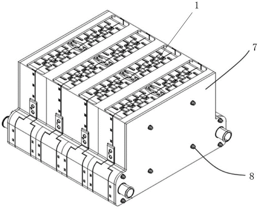 Extendable liquid-cooling battery module for electric vehicle