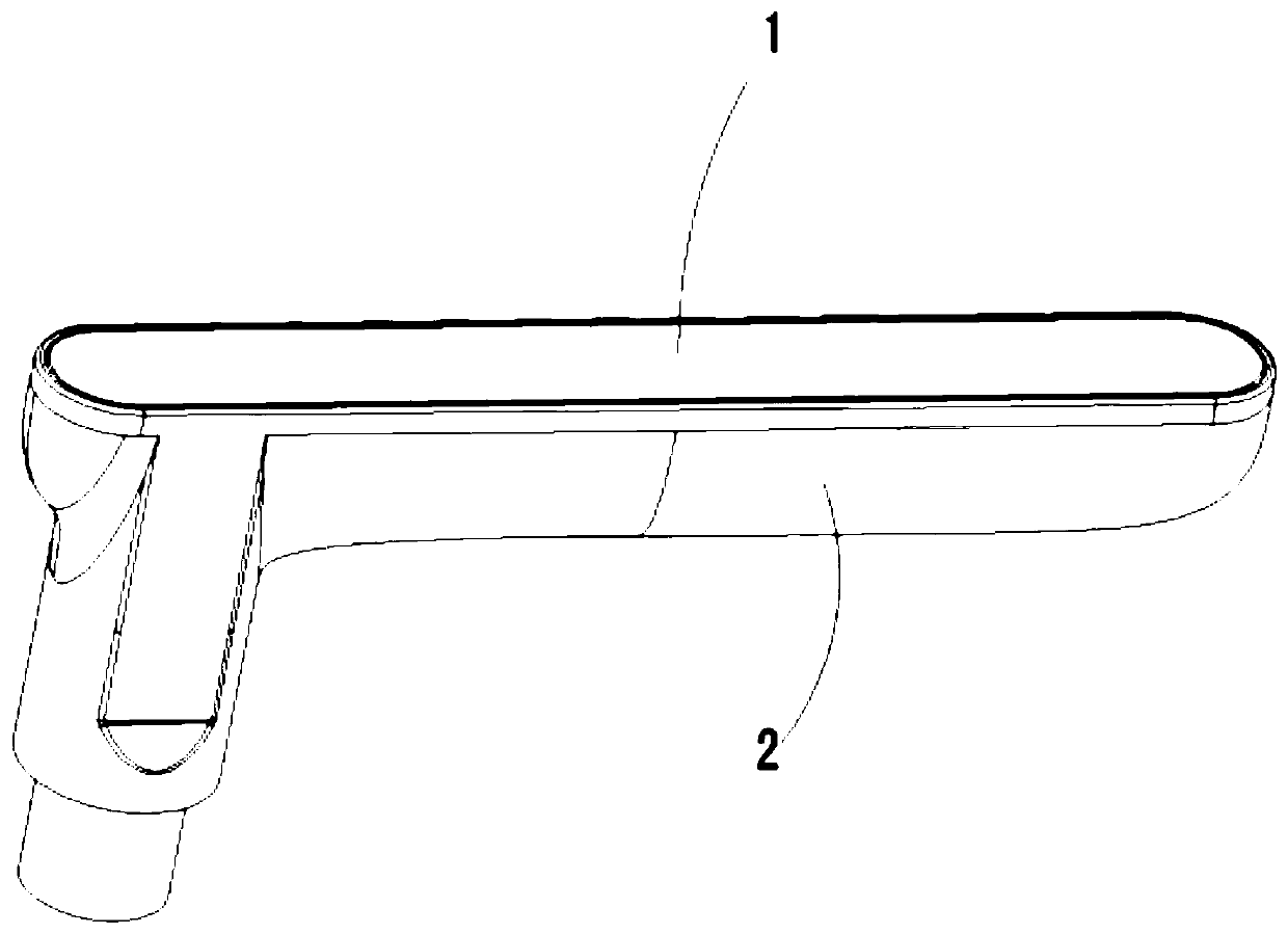 Door lock handle laminated membrane elastic piece type disassembly and replacement structure