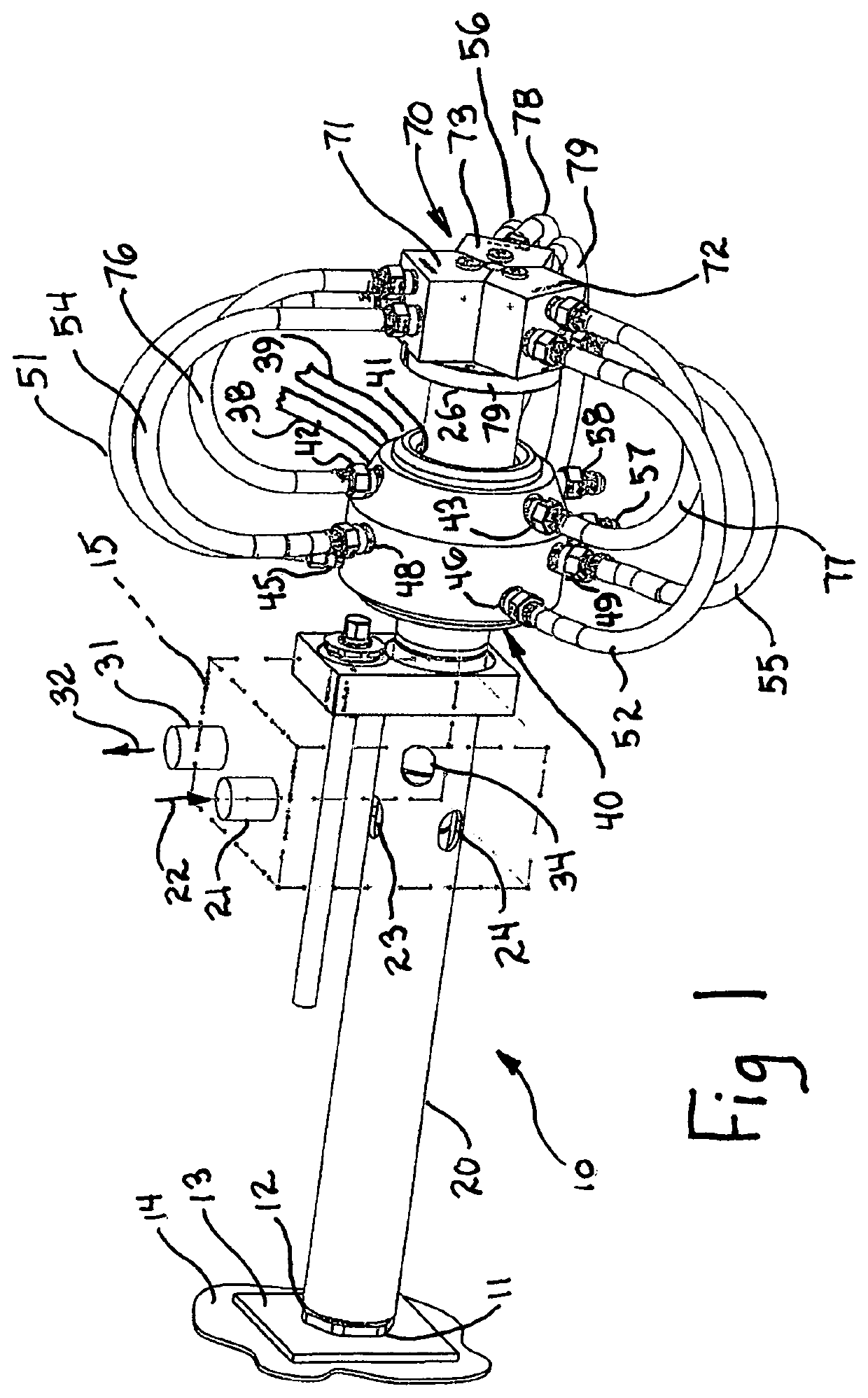 Radially acting aftercooler for horizontal continuous casting