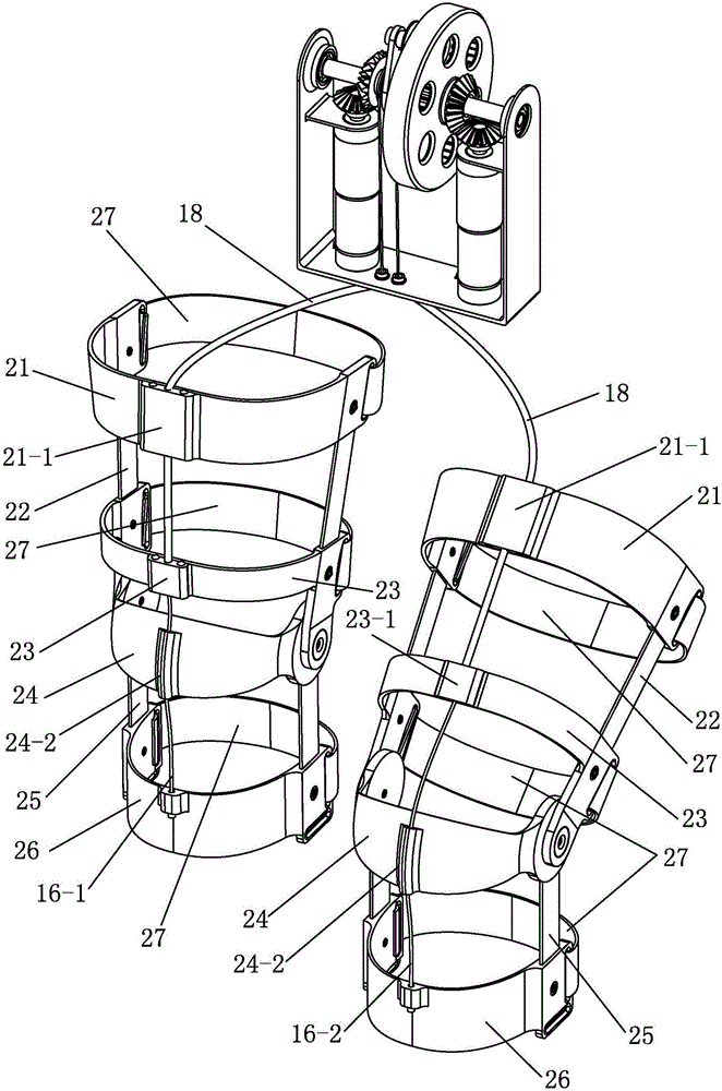 Double-motor parallelly-driven human body activity assisting device