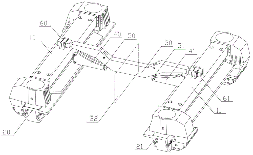 Anti-rolling decoupling mechanism of magnetic levitation vehicle walking unit