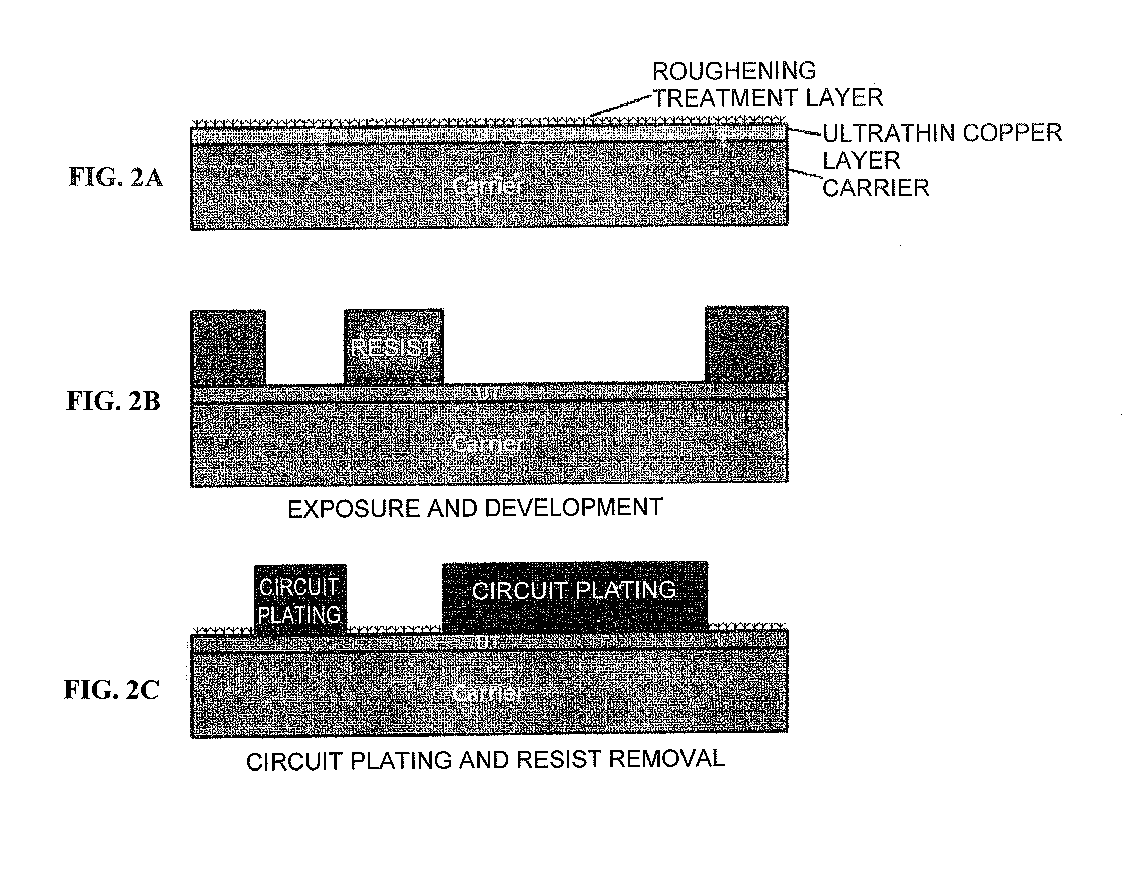 Copper foil provided with carrier, laminate, printed wiring board, electronic device, and method for fabricating printed wiring board