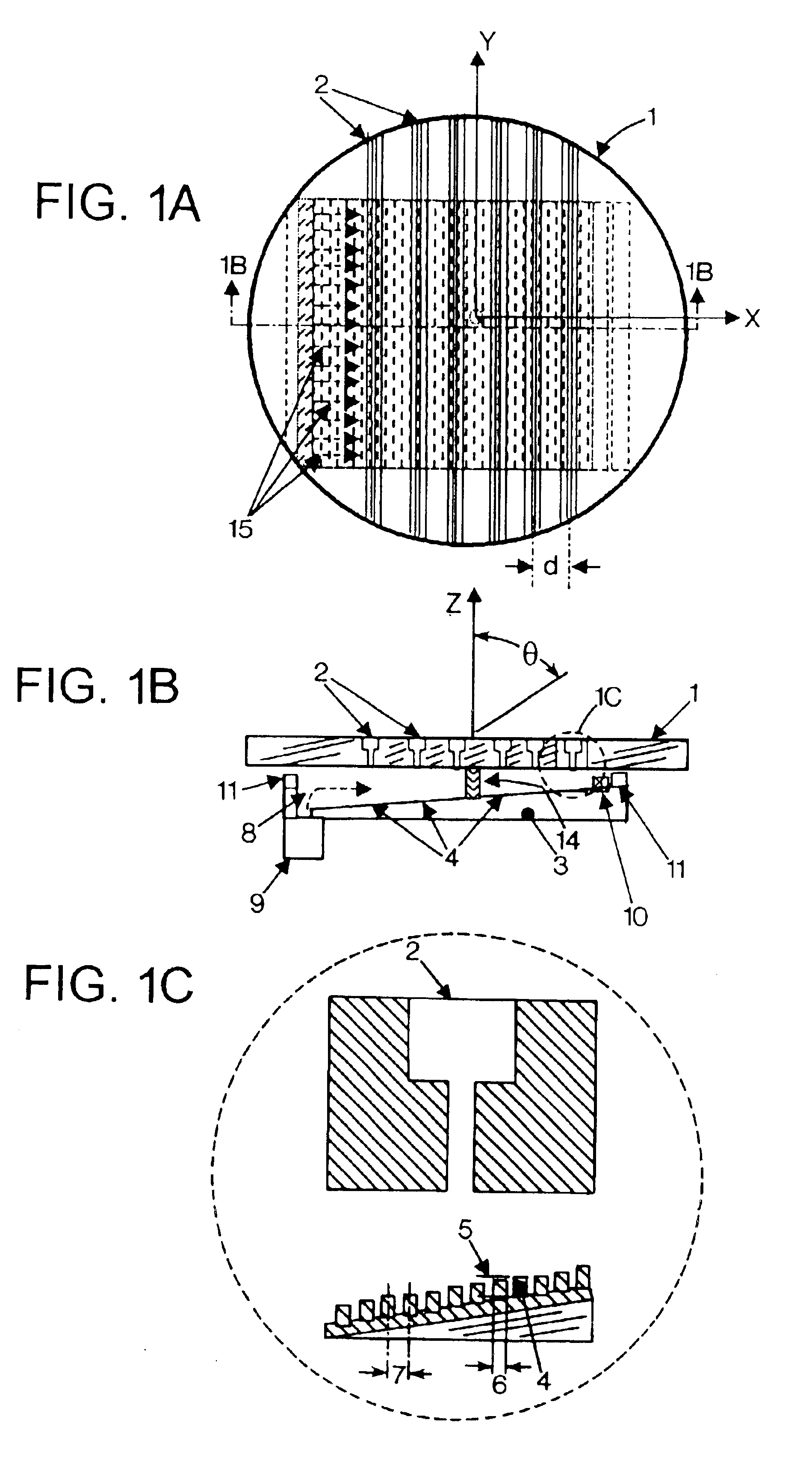 Variable inclination continuous transverse stub array