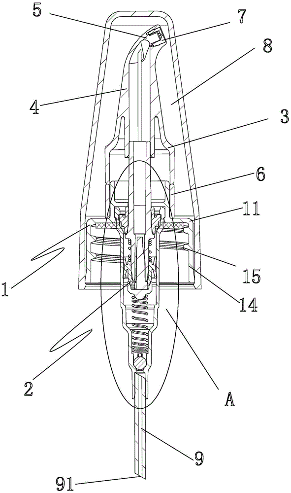 Spraying device for nasal spray