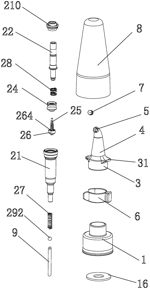 Spraying device for nasal spray