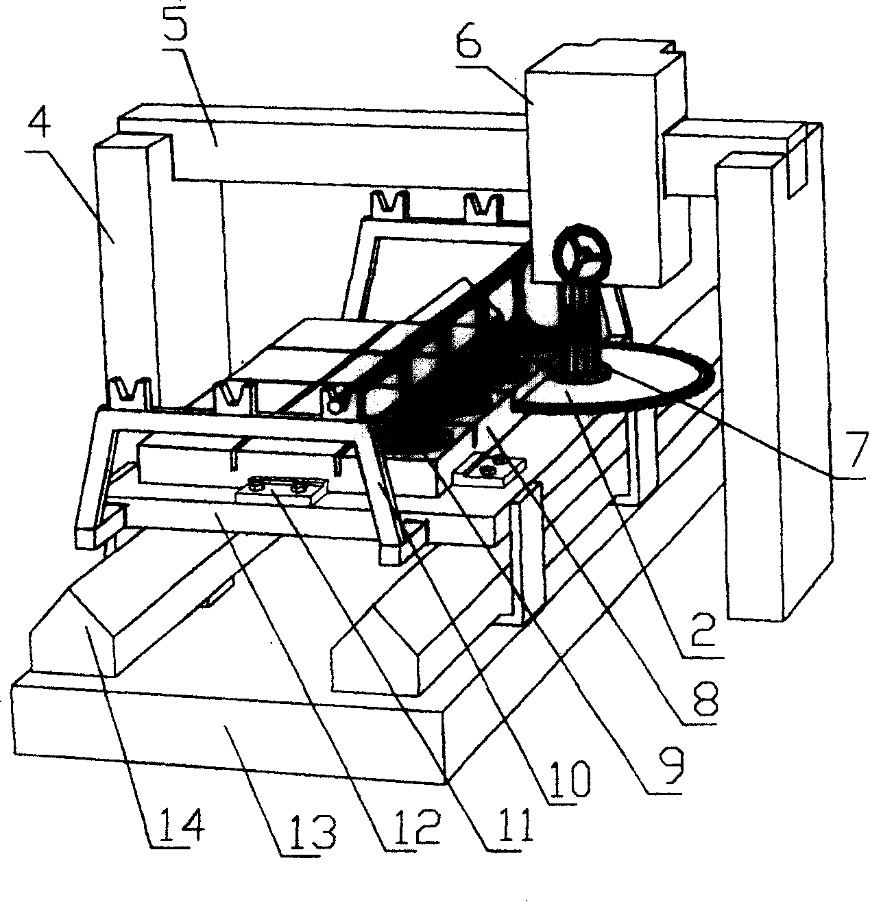 Method for cutting ultrathin dimension stone in large specification by using small circular saw blade