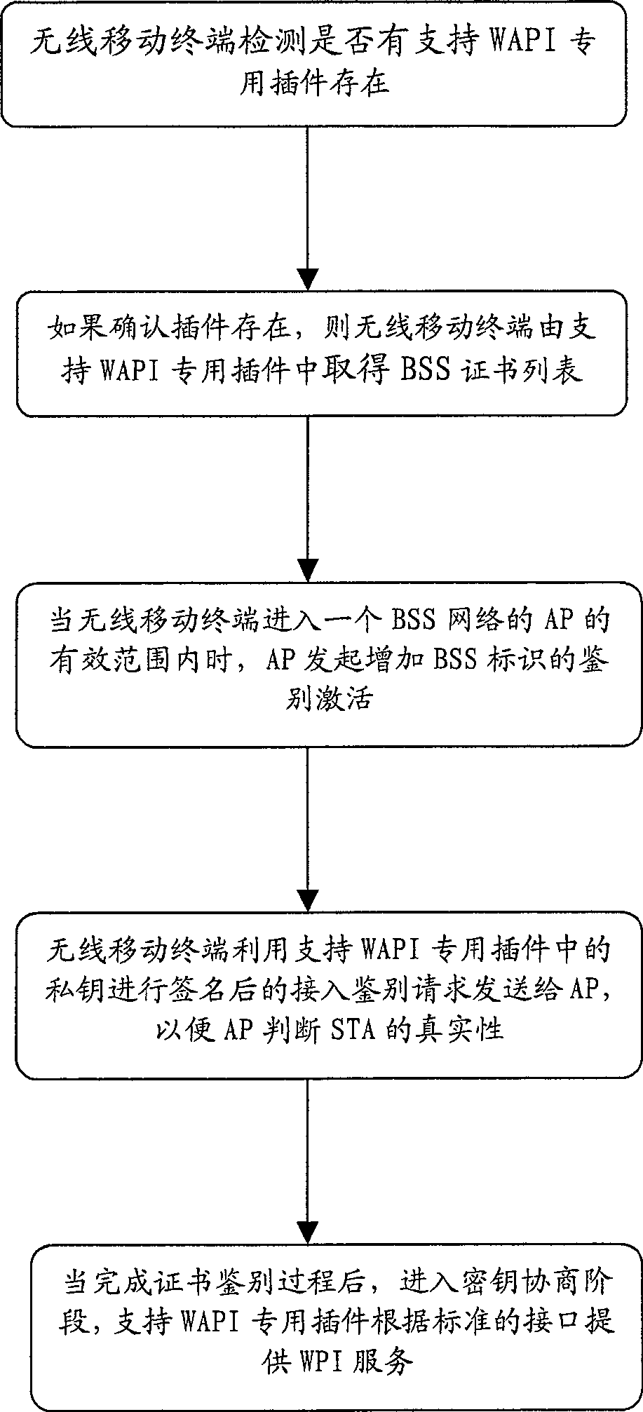 Method for realizing wireless LAN accessing