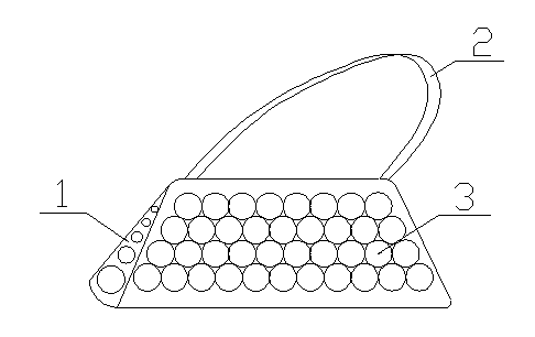 Difficult-to-slip three-phase braided fabric bag shiny under illumination
