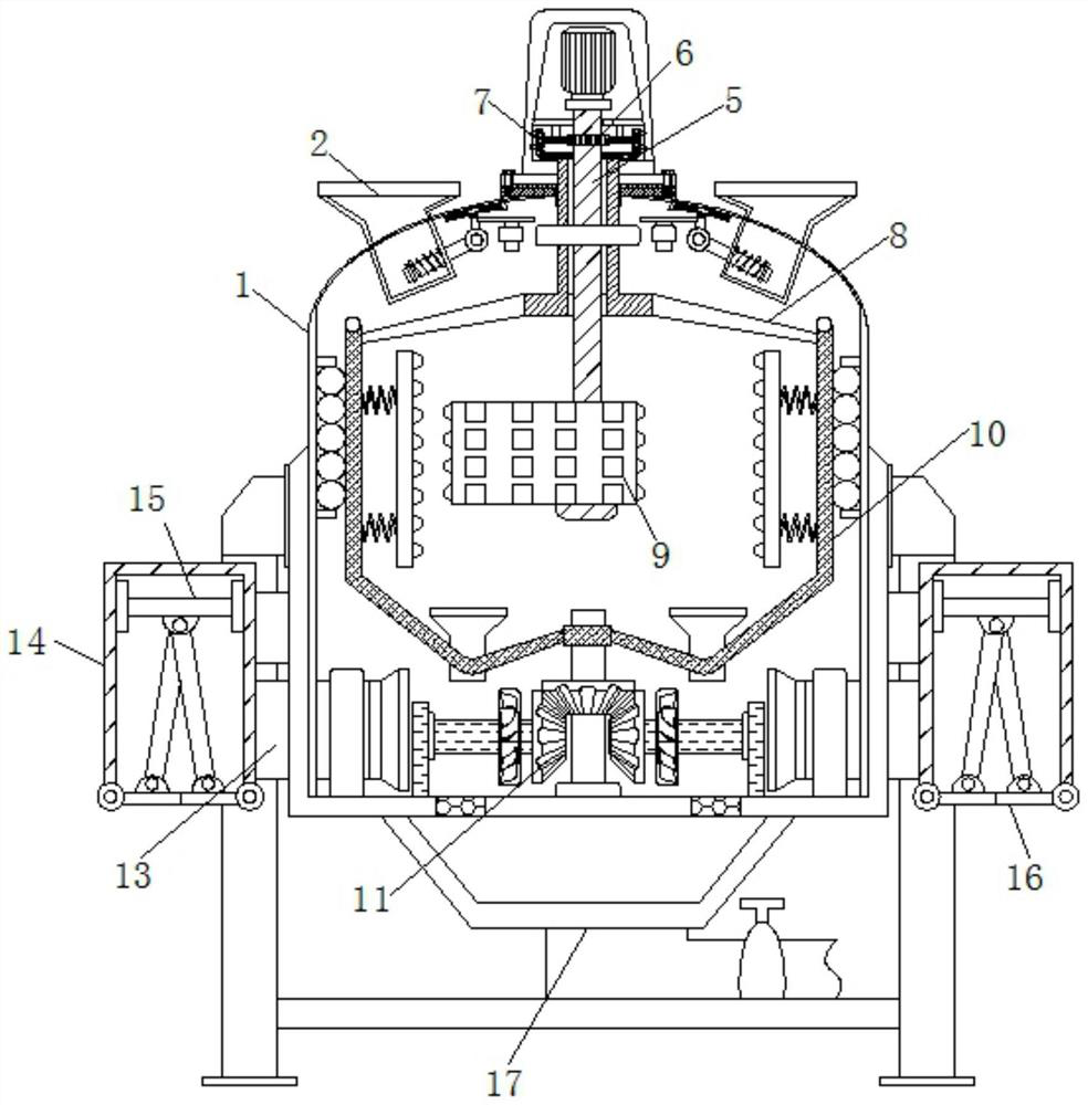 Energy-saving and environment-friendly centrifugal force rotary type restaurant garlic peeling device