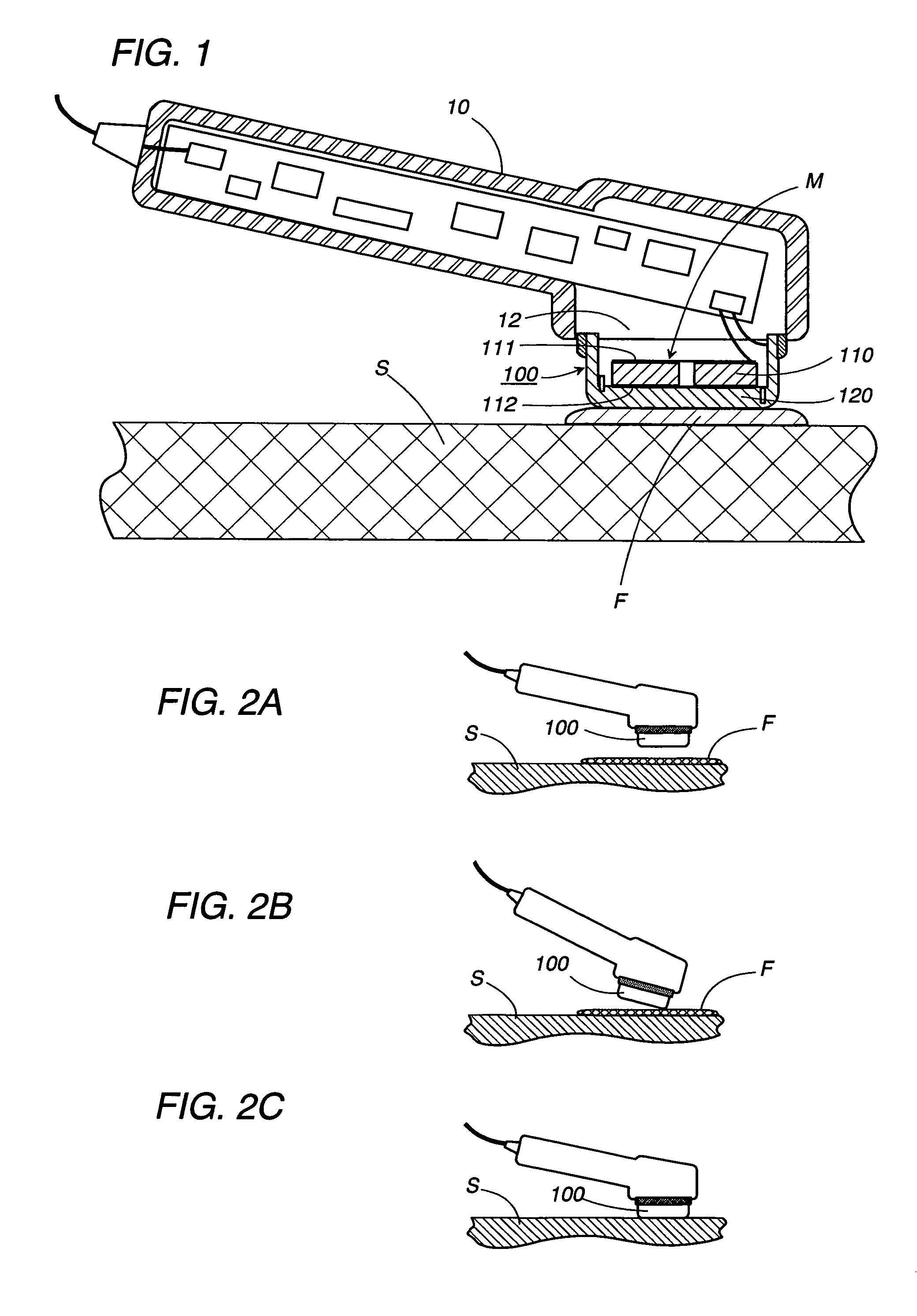 Ultrasound applying skin care device