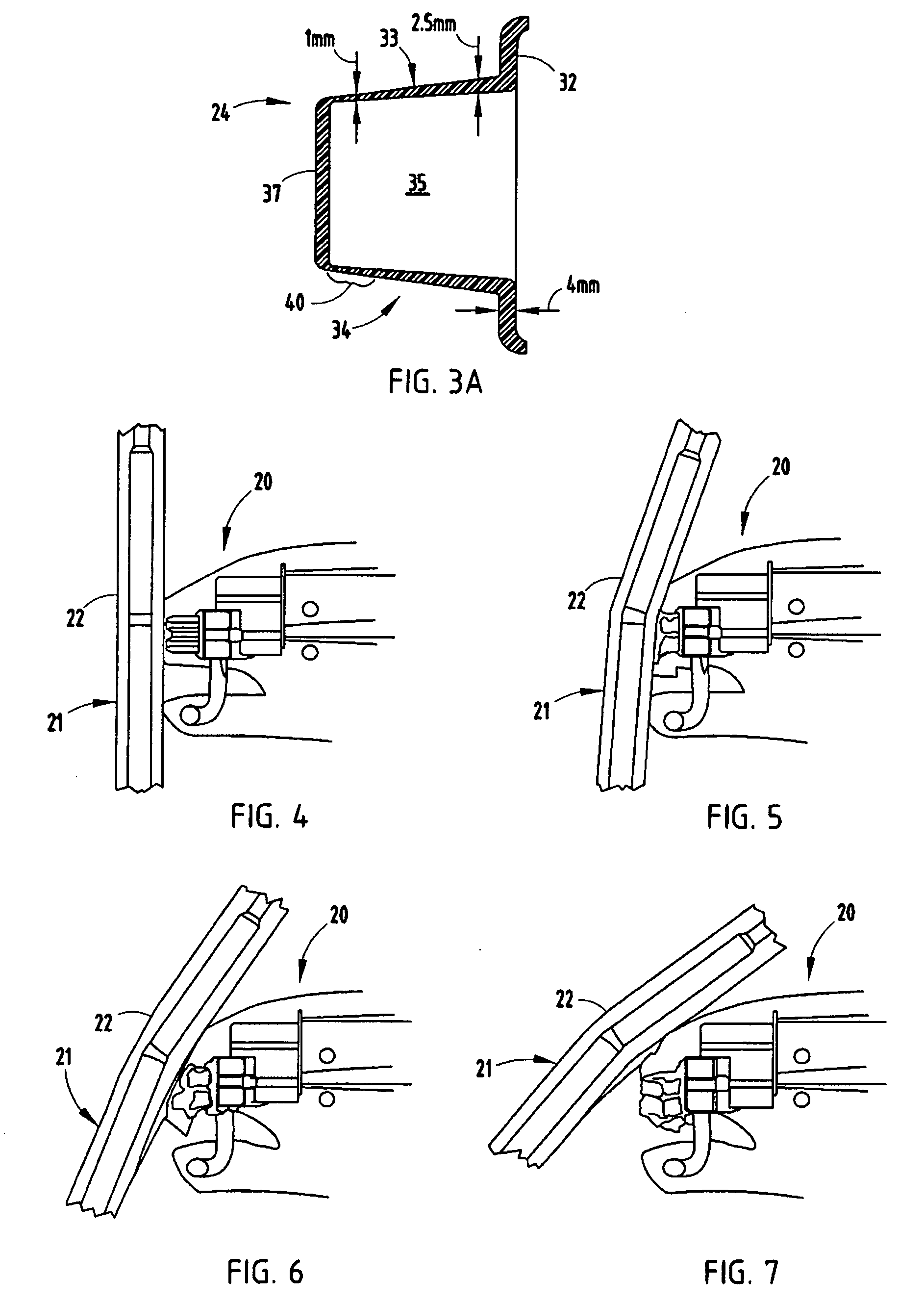Bumper for pedestrian impact having thermoformed energy absorber