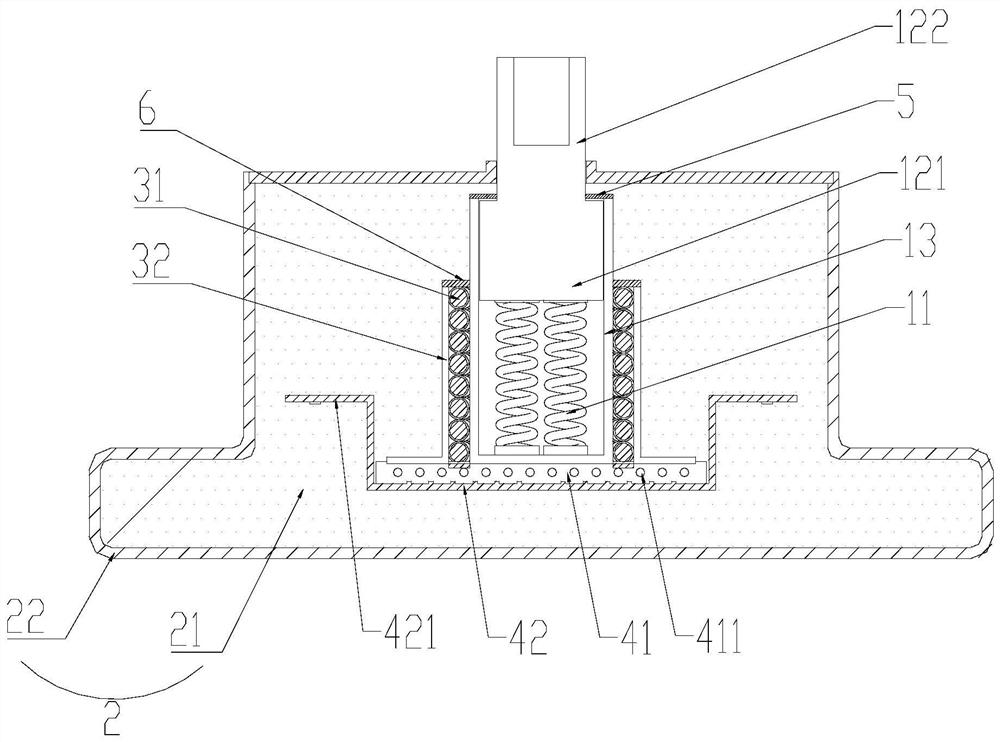 Vibration reduction assembly, vibration isolator and compressor unit