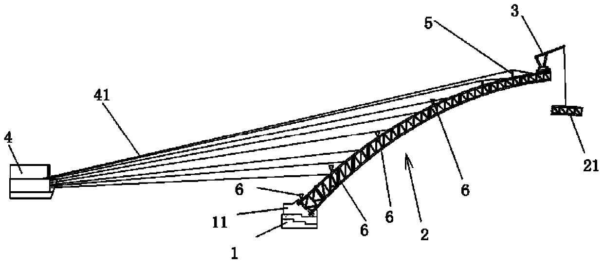 Non-bracket arch ring mounting method of concrete-filled steel tubes arch bridge