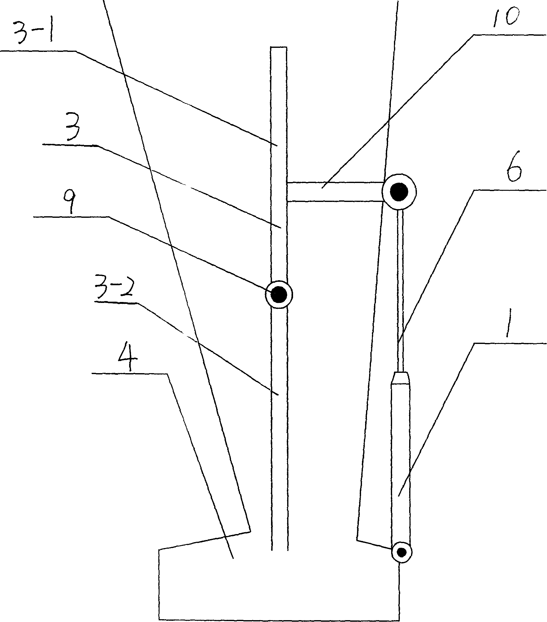 Internal-auxiliary-extending spring hydraulic buffer knee-joint hinge