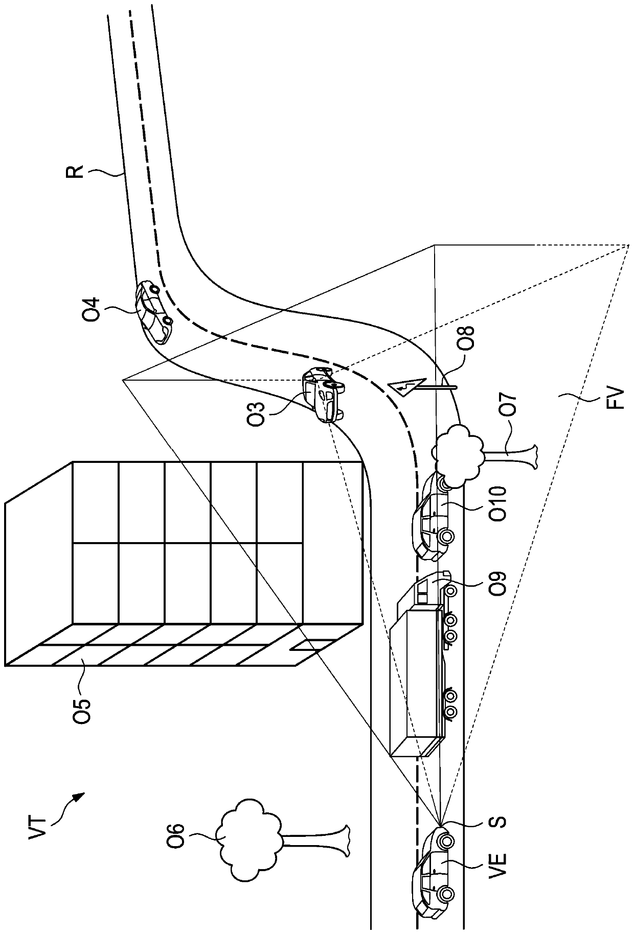 Method for quick estimation of perspective concealment in simulation of imaging sensor