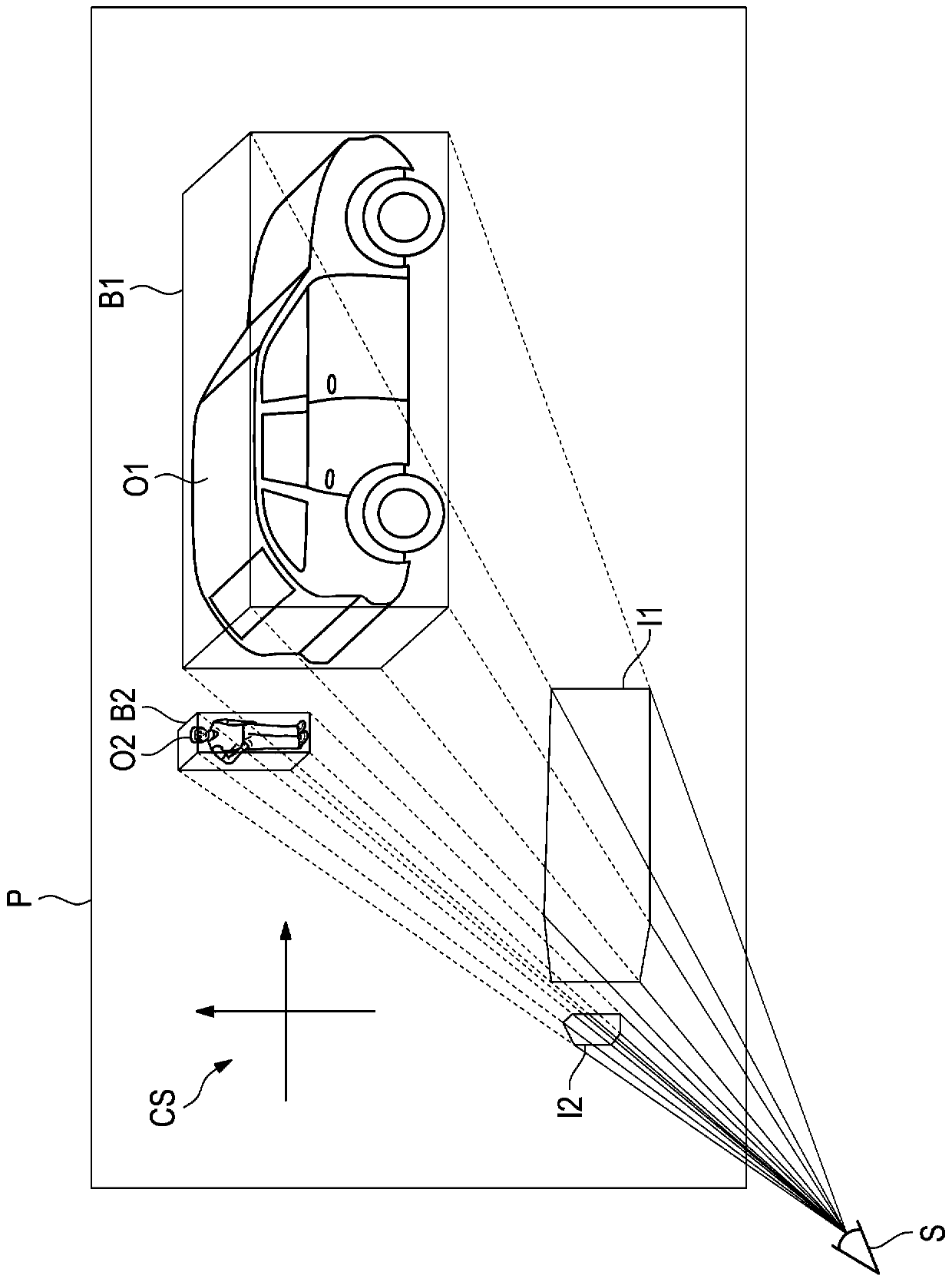 Method for quick estimation of perspective concealment in simulation of imaging sensor