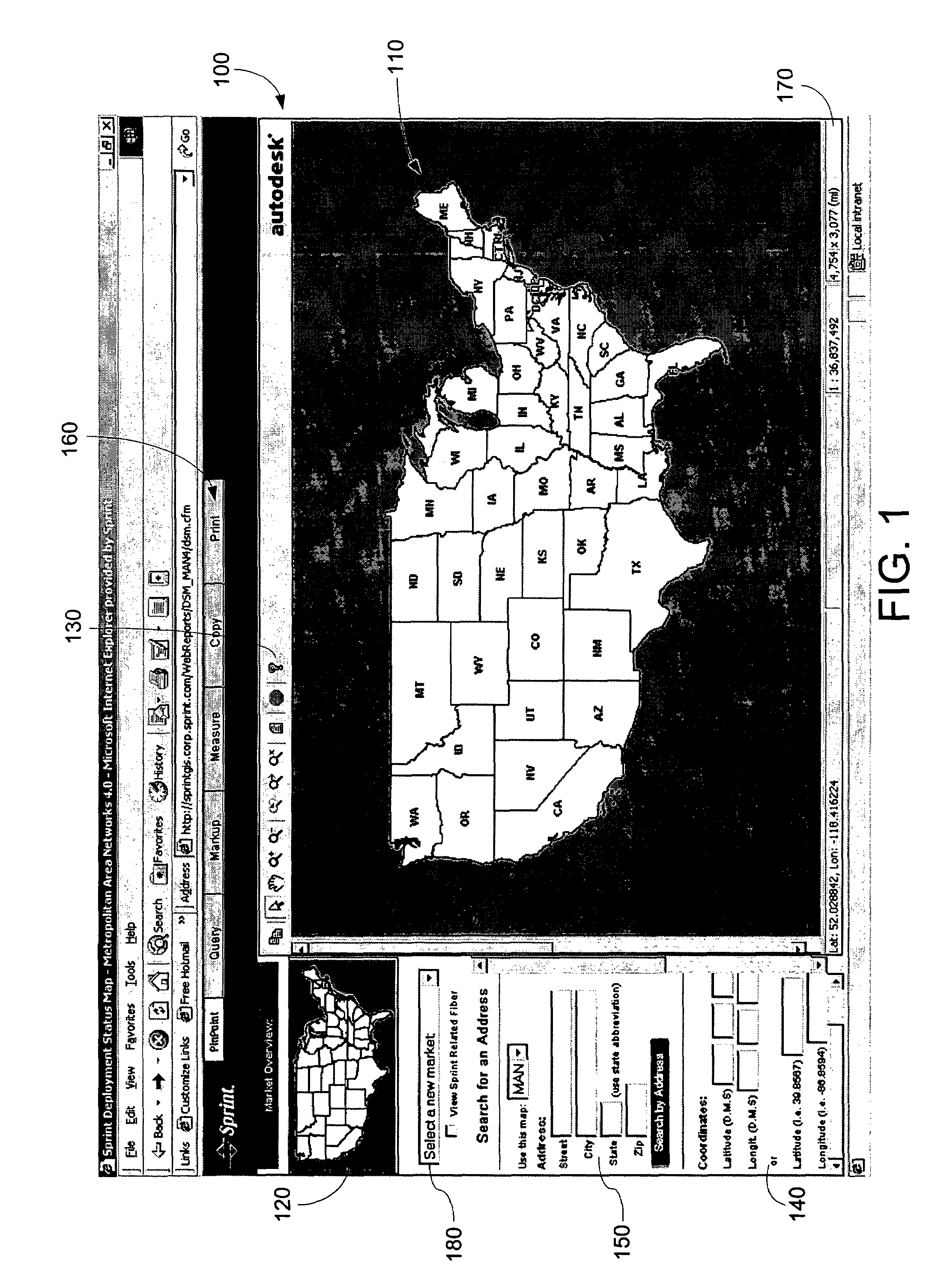 Spatial point to cable distance calculator for high bandwidth metropolitan area networks