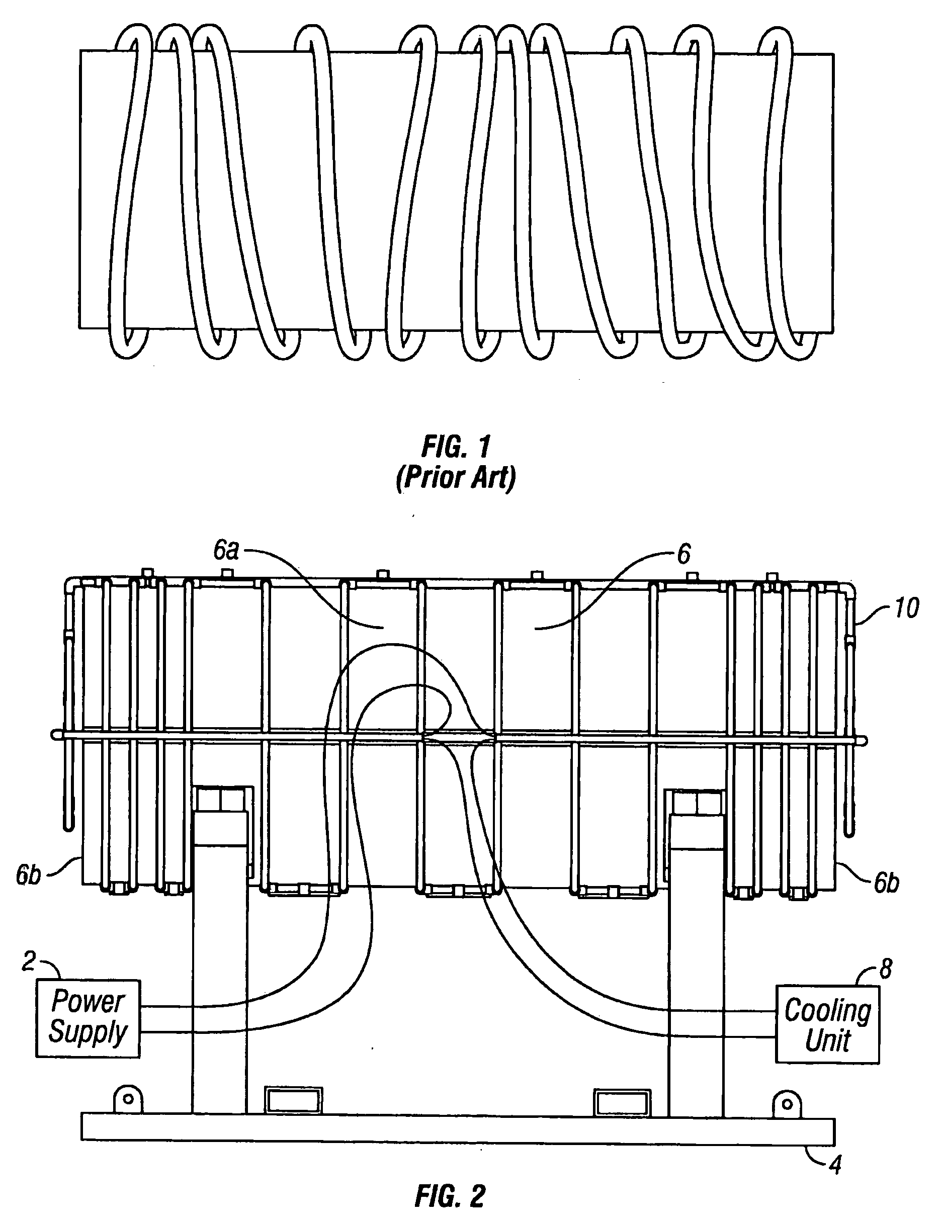Inductive heating of workpiece using coiled assemblies, system and method