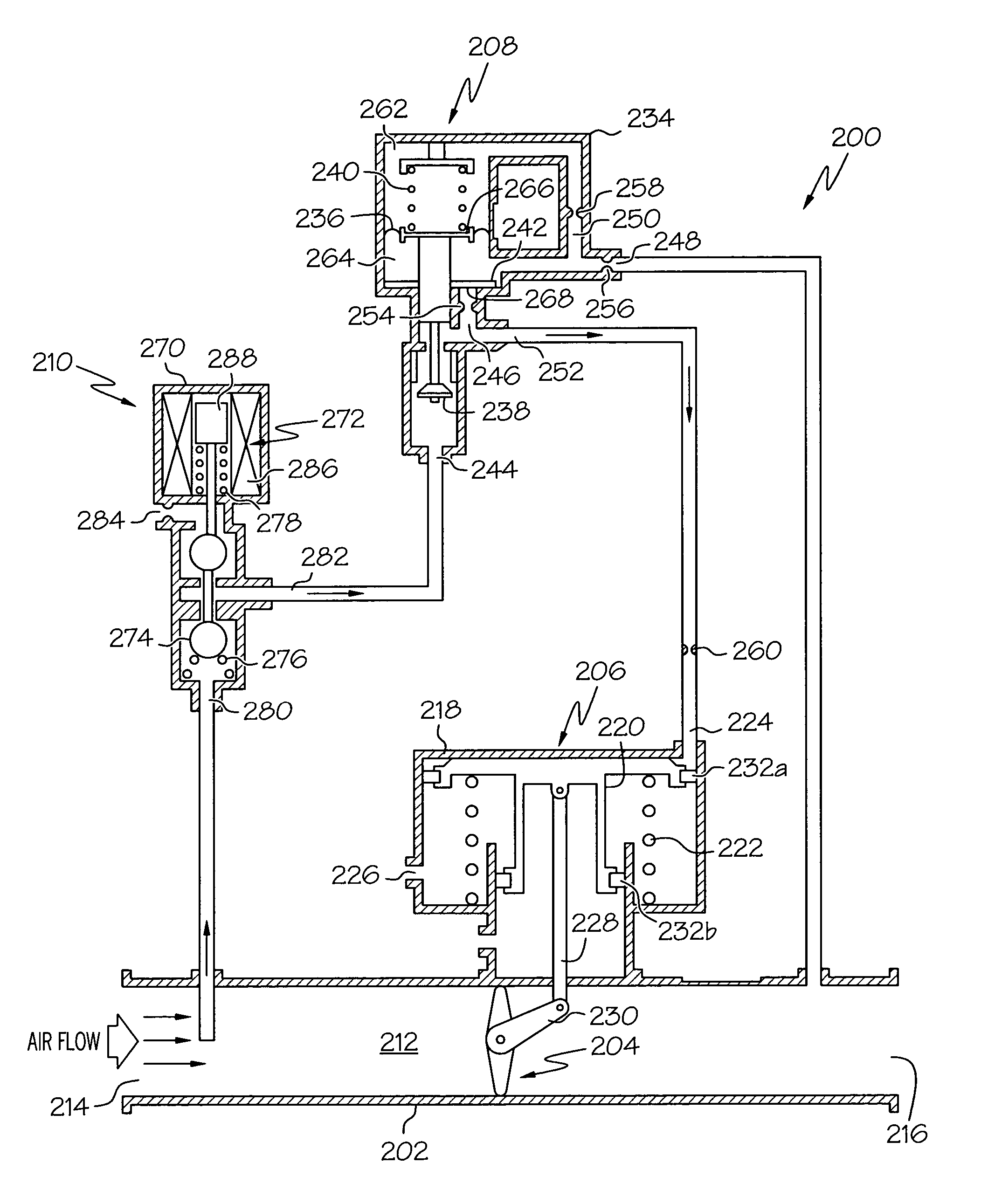 Pneumatic valve control having improved opening characteristics and an air turbine starter incorporating the same