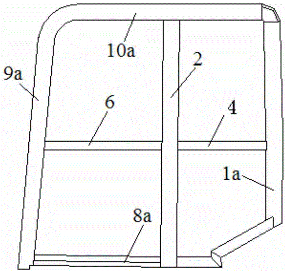 Engineering machine cab body framework, manufacturing method, cab and engineering machine