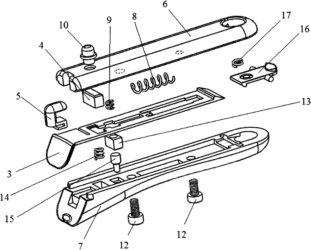 A detachable handle device with multiple locking functions