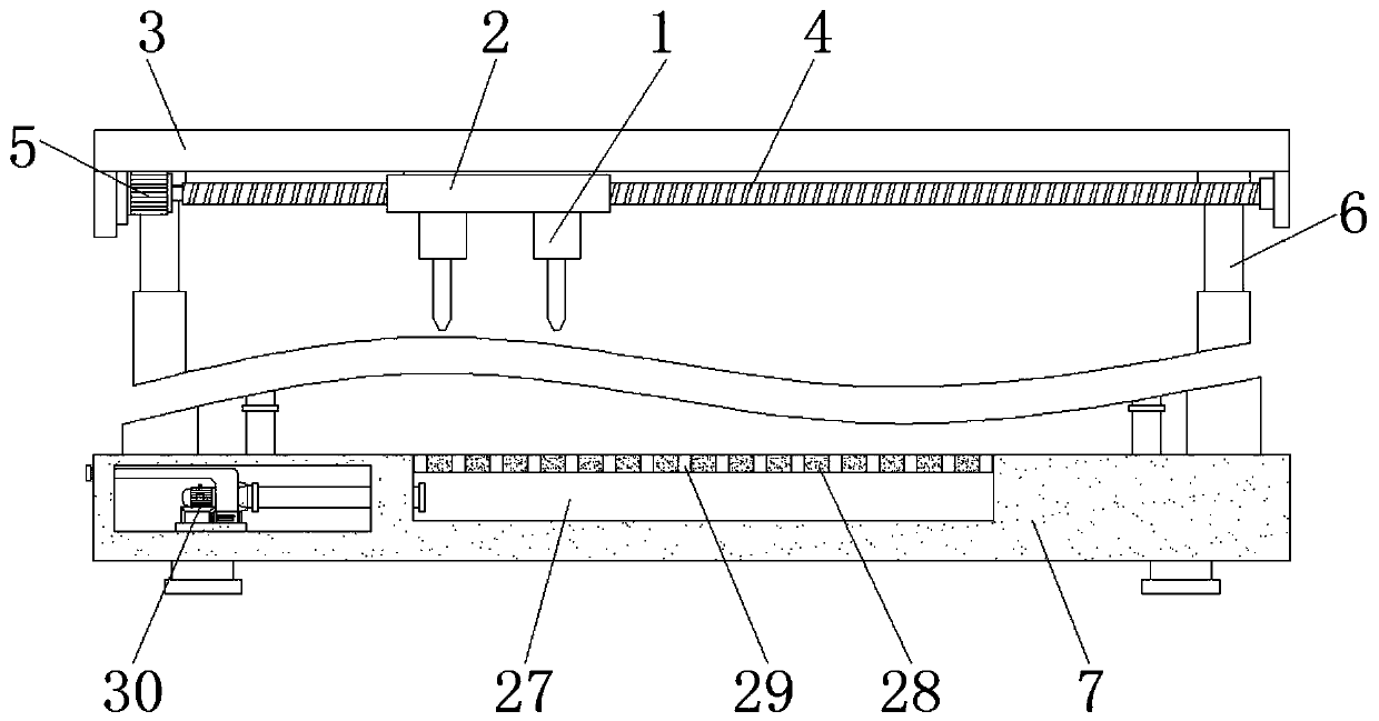 Multi-position accurate adjustment drilling mechanism for steel plate processing