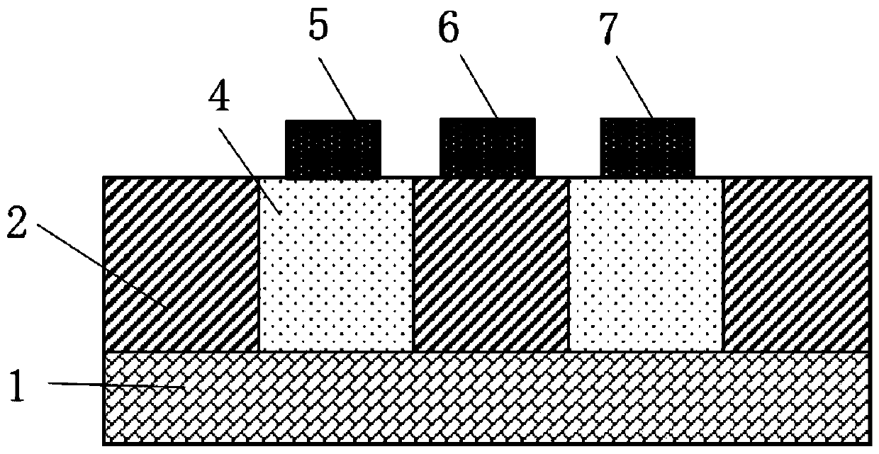 Nitriding horizontal heterogeneous p-n junction structure device and preparation method thereof