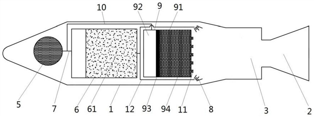 Solid-liquid hybrid engine and aircraft