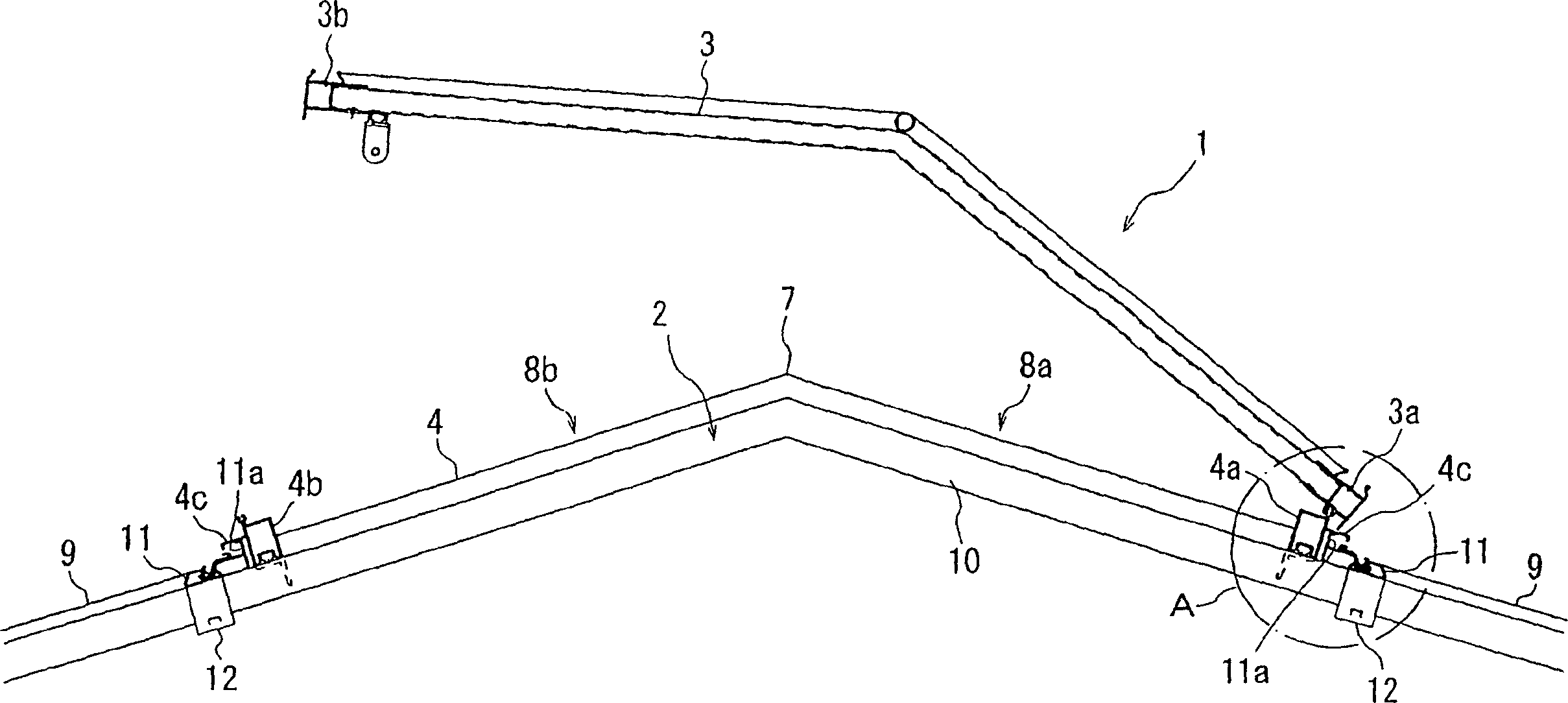 Structure of skylight in greenhouse