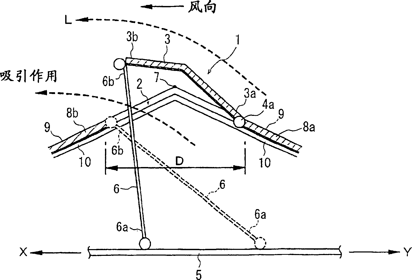 Structure of skylight in greenhouse