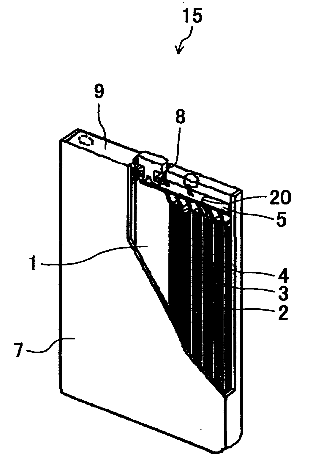 Positive electrode plate for nonaqueous battery, electrode group for nonaqueous battery and method for producing same, and rectangular nonaqueous secondary battery and method for manufacturing same