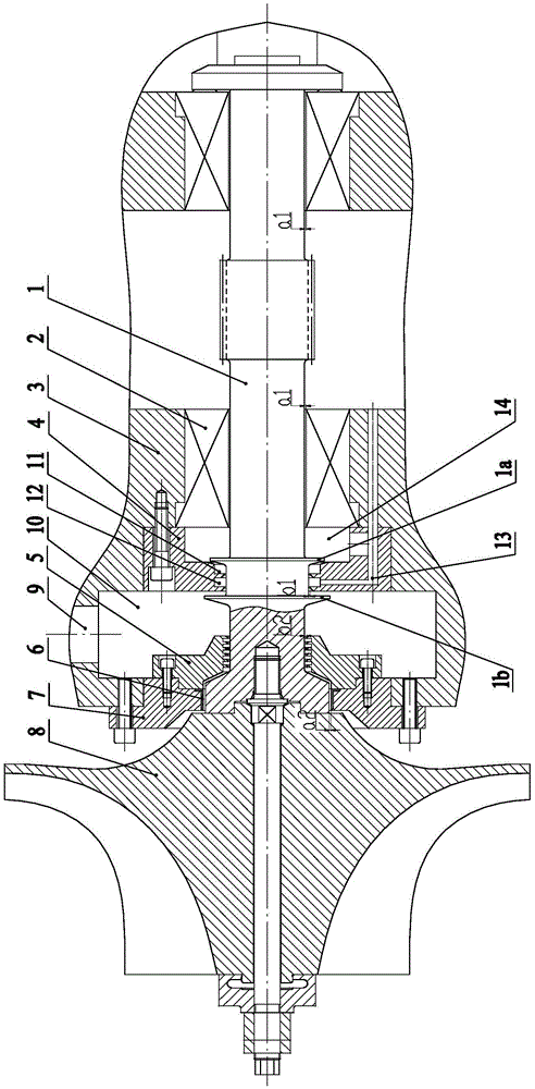The structure to prevent the damage of the sealing ring when the high-speed rotor starts and stops