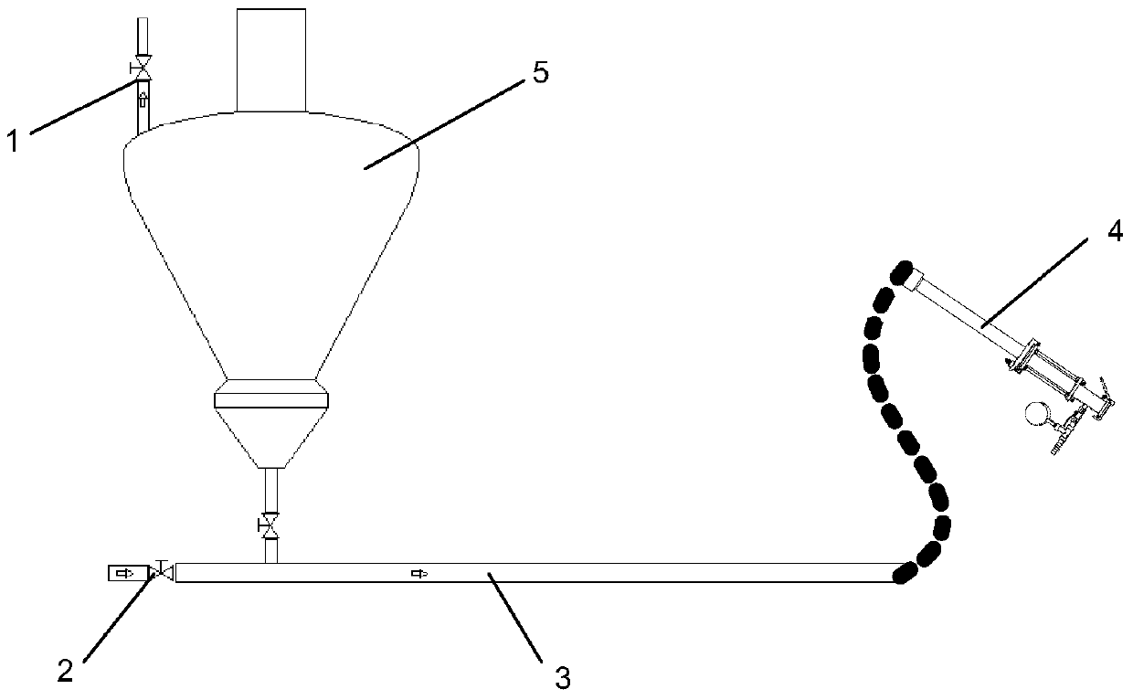 A kind of toner pipeline dredging device