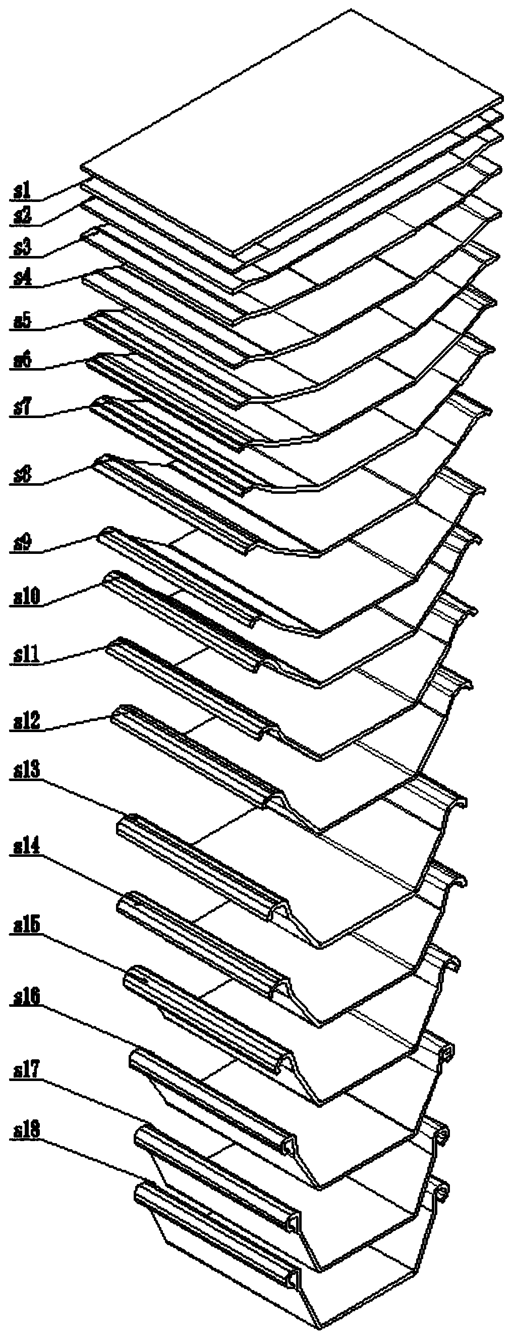 Roller type continuous cold roll forming method for U-shaped steel sheet pile