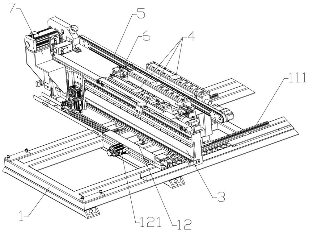 Four-side saw workbench and four-side saw