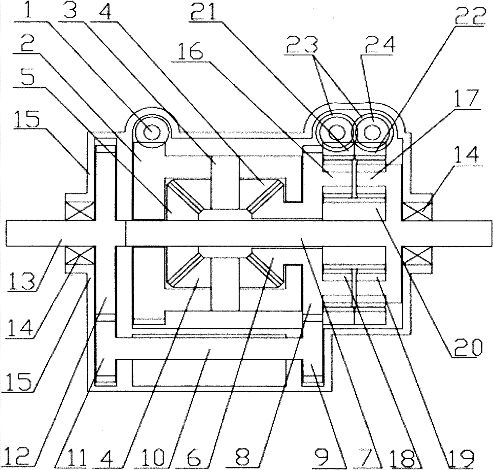Planetary shaft difference adjusting differential mechanism