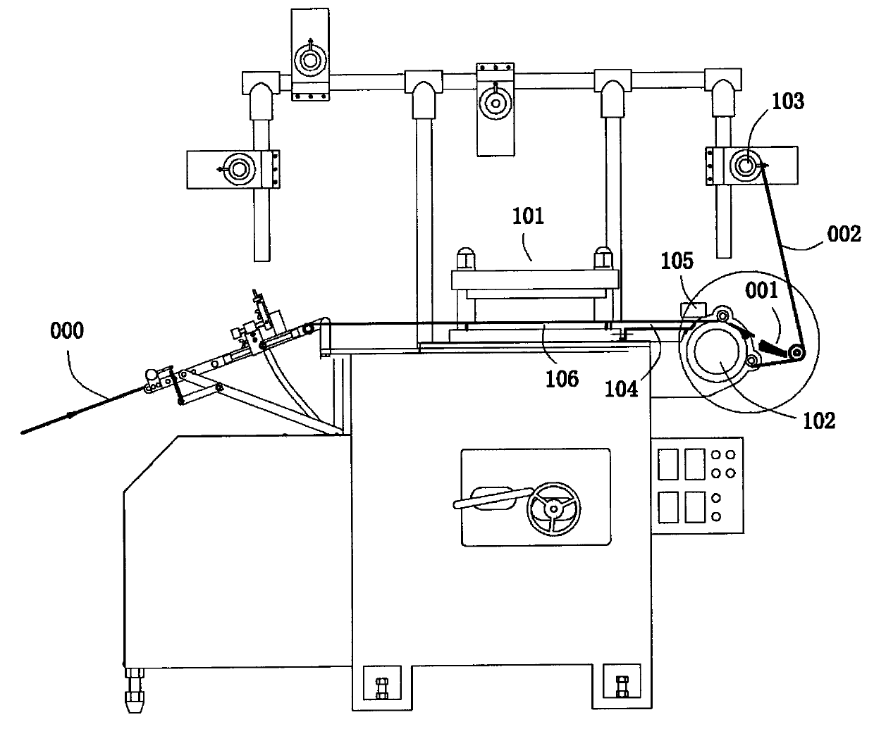 Monofilm die cutting method and die cutting machine