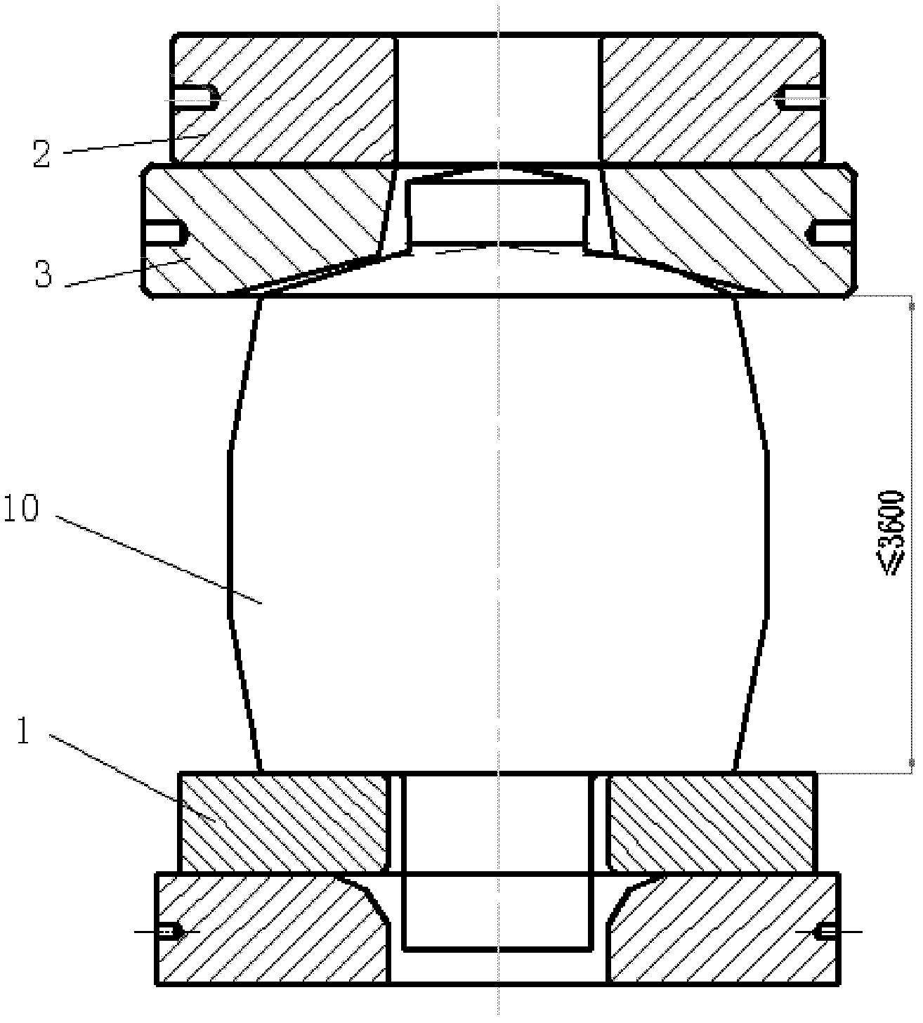 Forging method for forged steel supporting rolls used for rolling mill of large-scale wide thick plates
