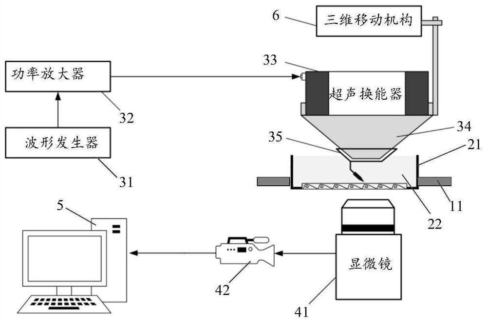 Monitoring device for cell microdamage induction and bright field monitoring method